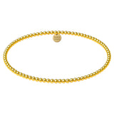 Bara Boheme Delicate 14K gold filled beaded bracelet with 2mm beads. 