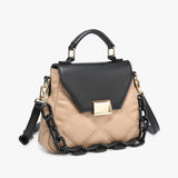 Black & Tan Ollie Quilted Crossbody Bag