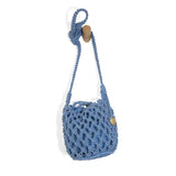 Blue Faye Macrame Handbag