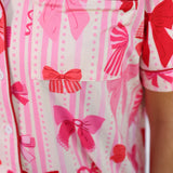 Bow Romance Ruffle Pajama Set
