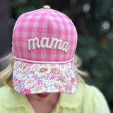Mama Gingham & Floral Hat