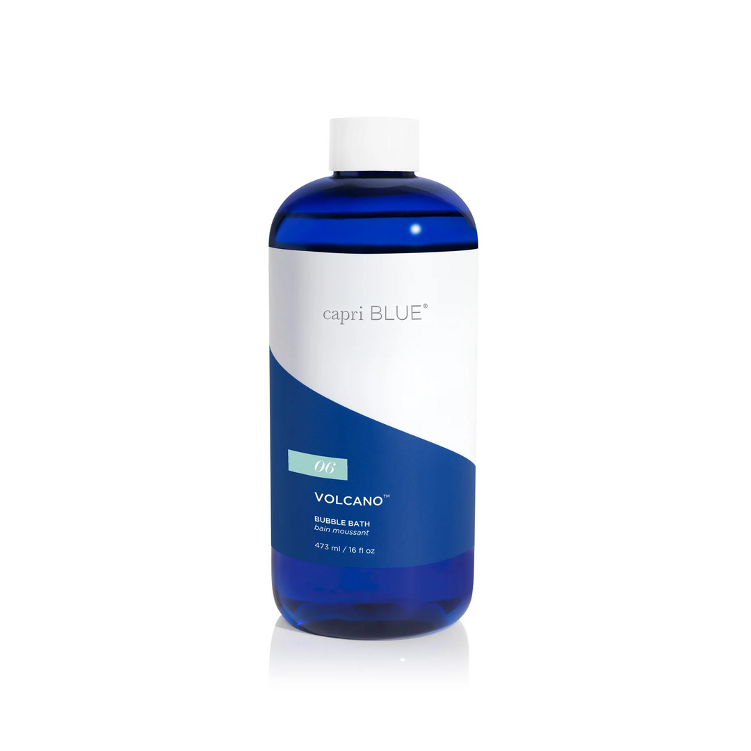 Volcano Bubble Bath 16oz – tropical citrus-scented vegan bubble bath with pomegranate and watermelon extracts.