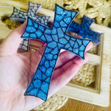 Stained Glass Cross Car Freshie 