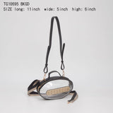 Black / Gold Gameday Football Crossbody Bag