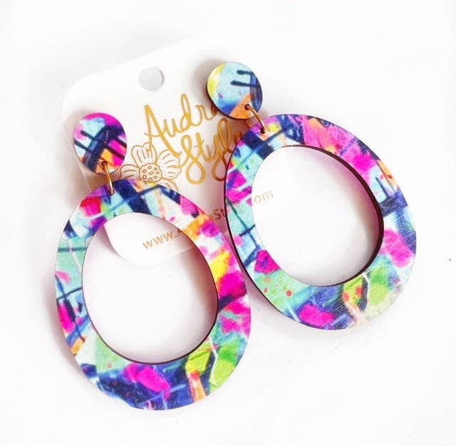 Abstract Circle Dangles colorful