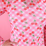 Keigan Cherry Picnic Mesh Top