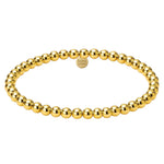 Bara Boheme elegant 14K gold filled beaded bracelet with 4mm beads.