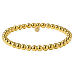 Bara Boheme elegant 14K gold filled beaded bracelet with 5mm beads.
