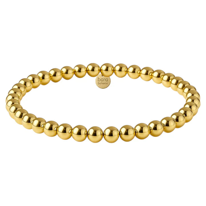 Bara Boheme elegant 14K gold filled beaded bracelet with 5mm beads.