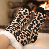 Cozy Leopard Cabin Socks
