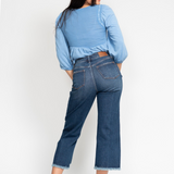 Judy Blue Button Fly Crop Jeans