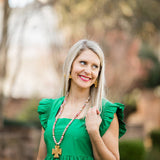 Pink Candy Jade with Anna Cross Necklace