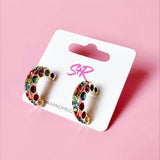 Rainbow Rhinestone Hoop