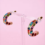 Rainbow Rhinestone Hoop
