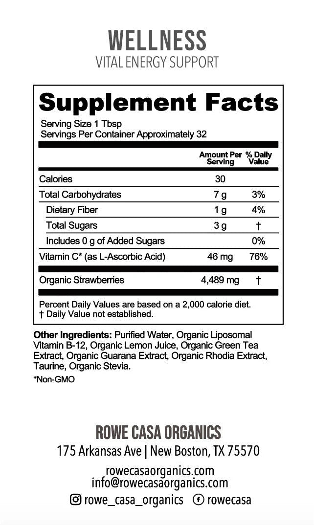 Rowe Casa Vitality Energy Support 16 oz