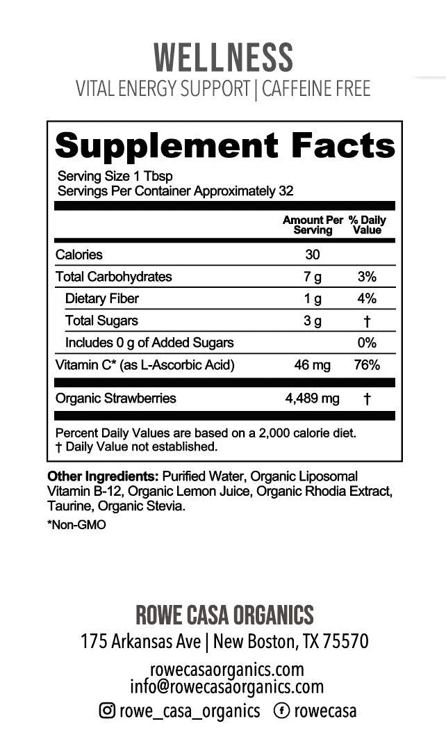 Rowe Casa Vitality Energy Support 16 oz