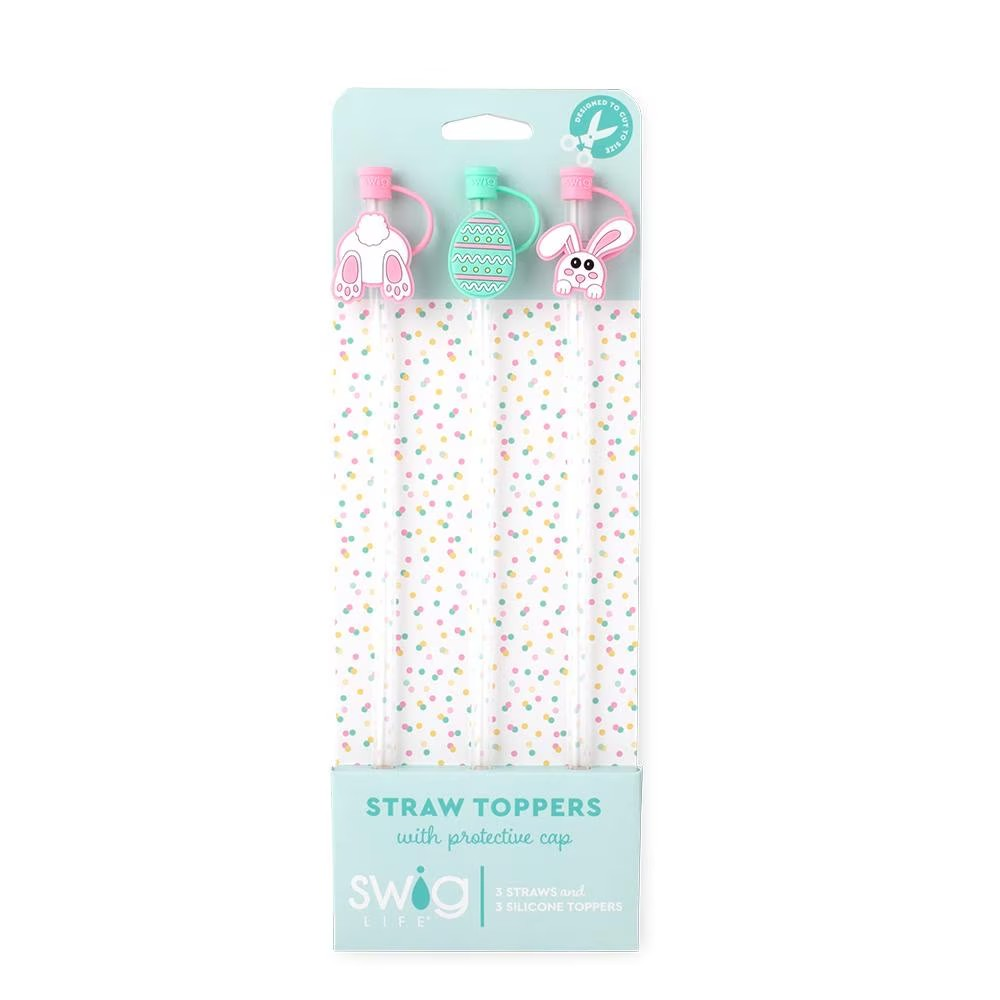 Swig Bunny Trail Straw Topper Set