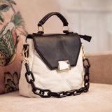 Black & Ivory Ollie Quilted Crossbody Bag