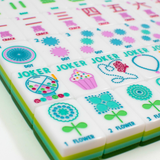 Crystal Confetti Lemon-Lime Mahjong Tiles
