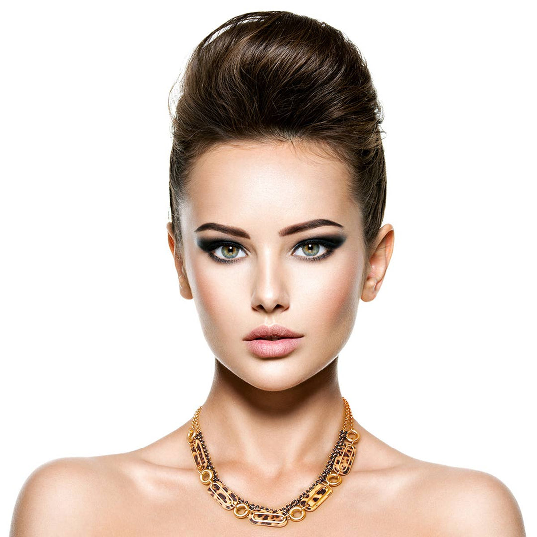Gold Leopard Link Necklace