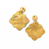 Multi-Blues Confetti Dangle Earrings