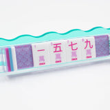 Crystal Confetti Purple Mahjong Tiles