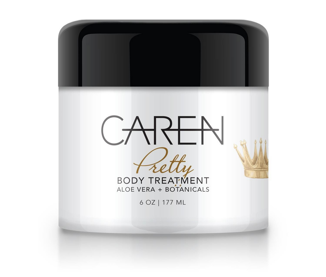 A 6 oz tub of "Pretty" body treatment 