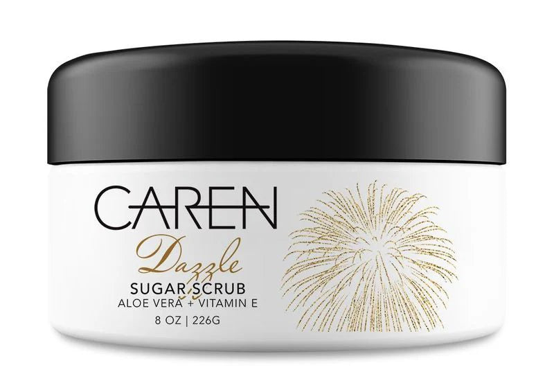 A jar of "Dazzle" sugar scrub.