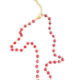 Petite Red Beaded Necklace