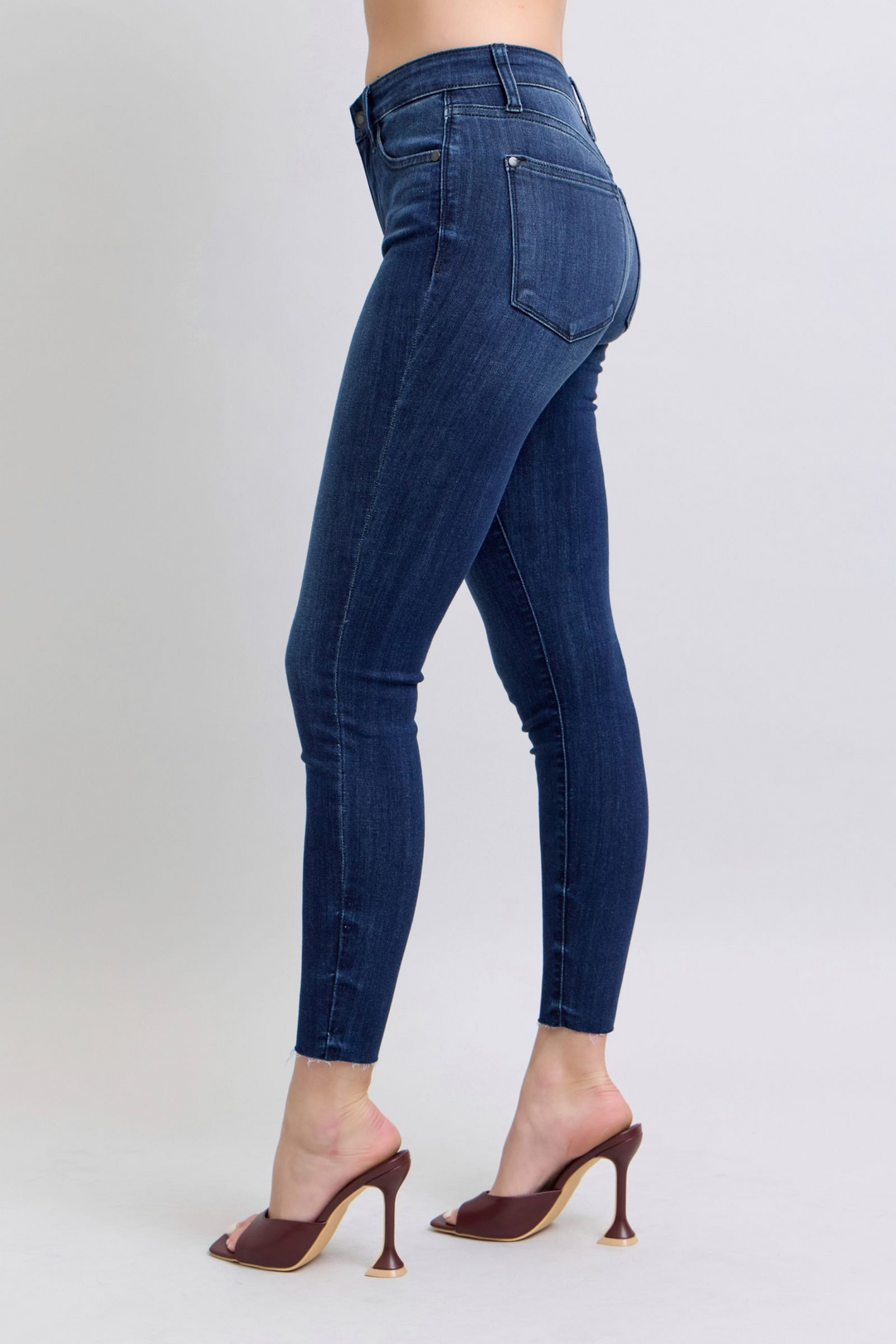 Judy Blue Skinny Raw Hem Jeans