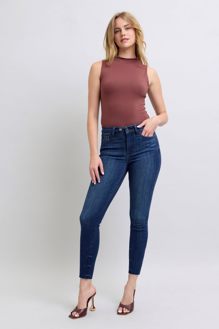 Judy Blue Skinny Raw Hem Jeans