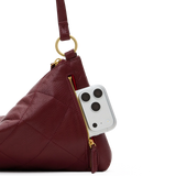 Hammitt Kyle Med Quilted Cherrywood/Brushed Gold Handbag