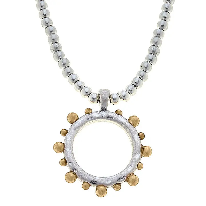 Melanie Studded Two Tone Necklace