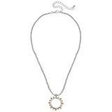 Melanie Studded Two Tone Necklace