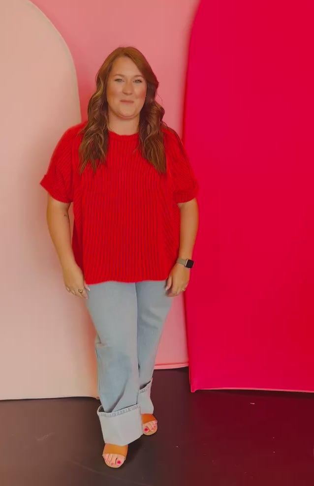 Ruby Raised Ribbed Top (Plus)