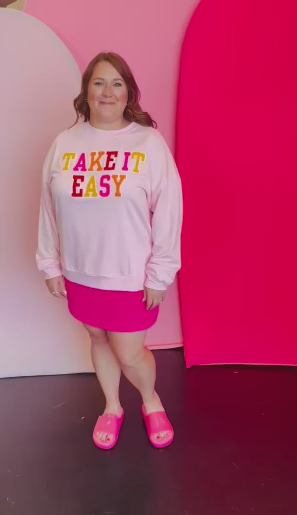 Take It Easy Chenille & Sequin Pullover