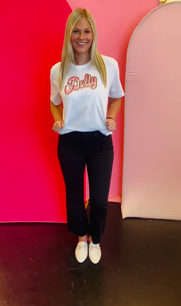 Pink Sequin Dolly Tee