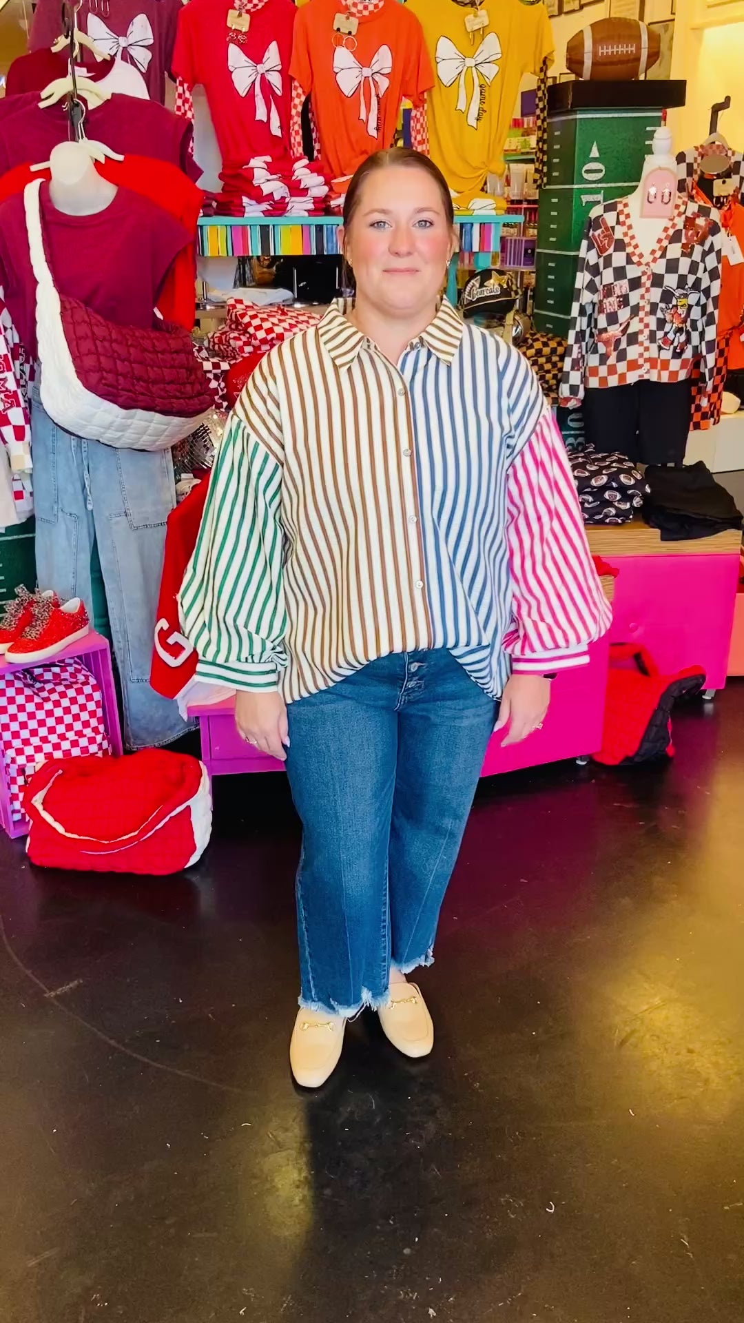 Color Block Striped Top