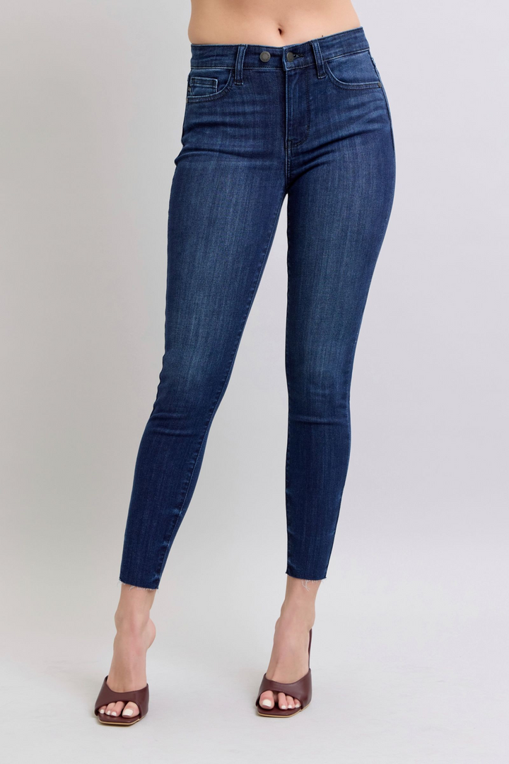 Judy Blue Skinny Raw Hem Jeans