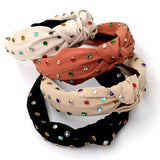 Rhinestone Wide Knotted Headband