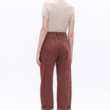 Espresso High Rise Barrel Rolled Jeans