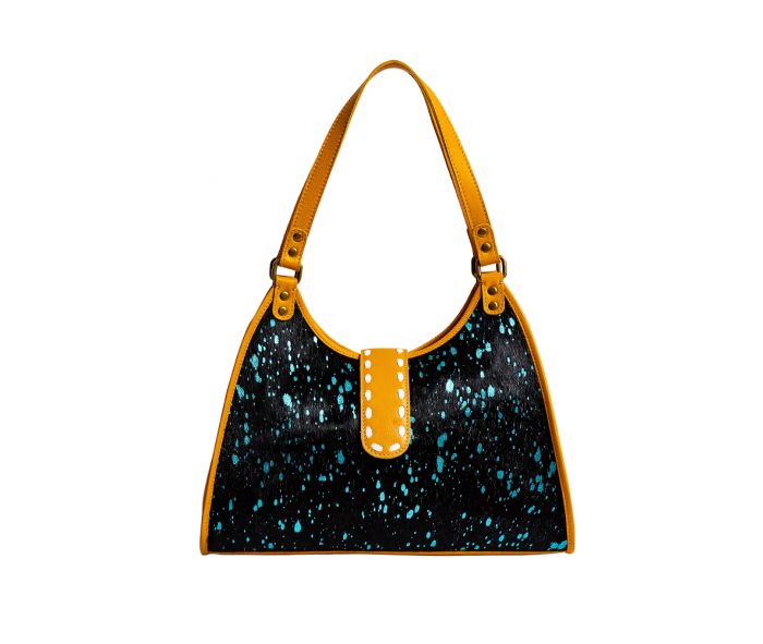 Myra Skyviews Hairon & Leather Bag in Yellow