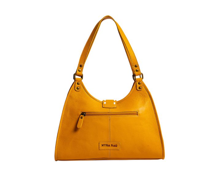 Myra Skyviews Hairon & Leather Bag in Yellow