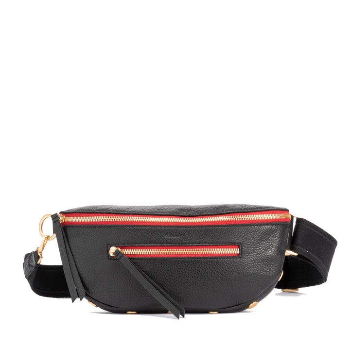 Hammitt Charles Large Black With Red Zipper Crossbody