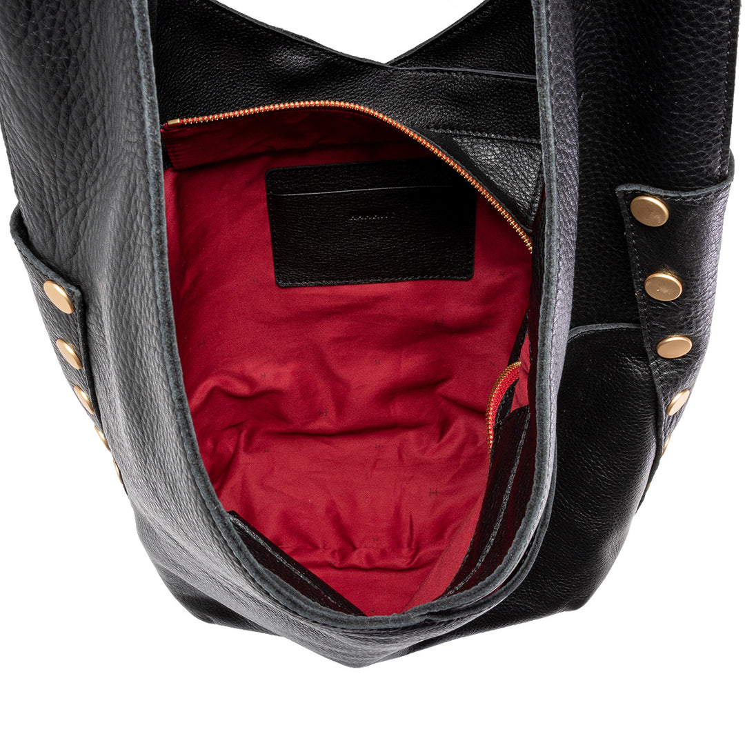 Hammitt Tom Large Black & Red Zipper Handbag