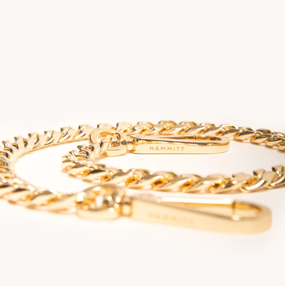 Hammitt - A 20-inch, jewelry-grade gold metal chain strap with clasps, designed as a handbag accessory.