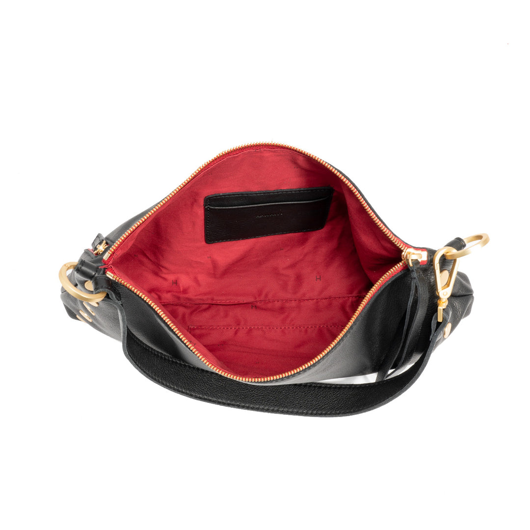Hammitt Kyle Medium Black With Red Zipper Handbag