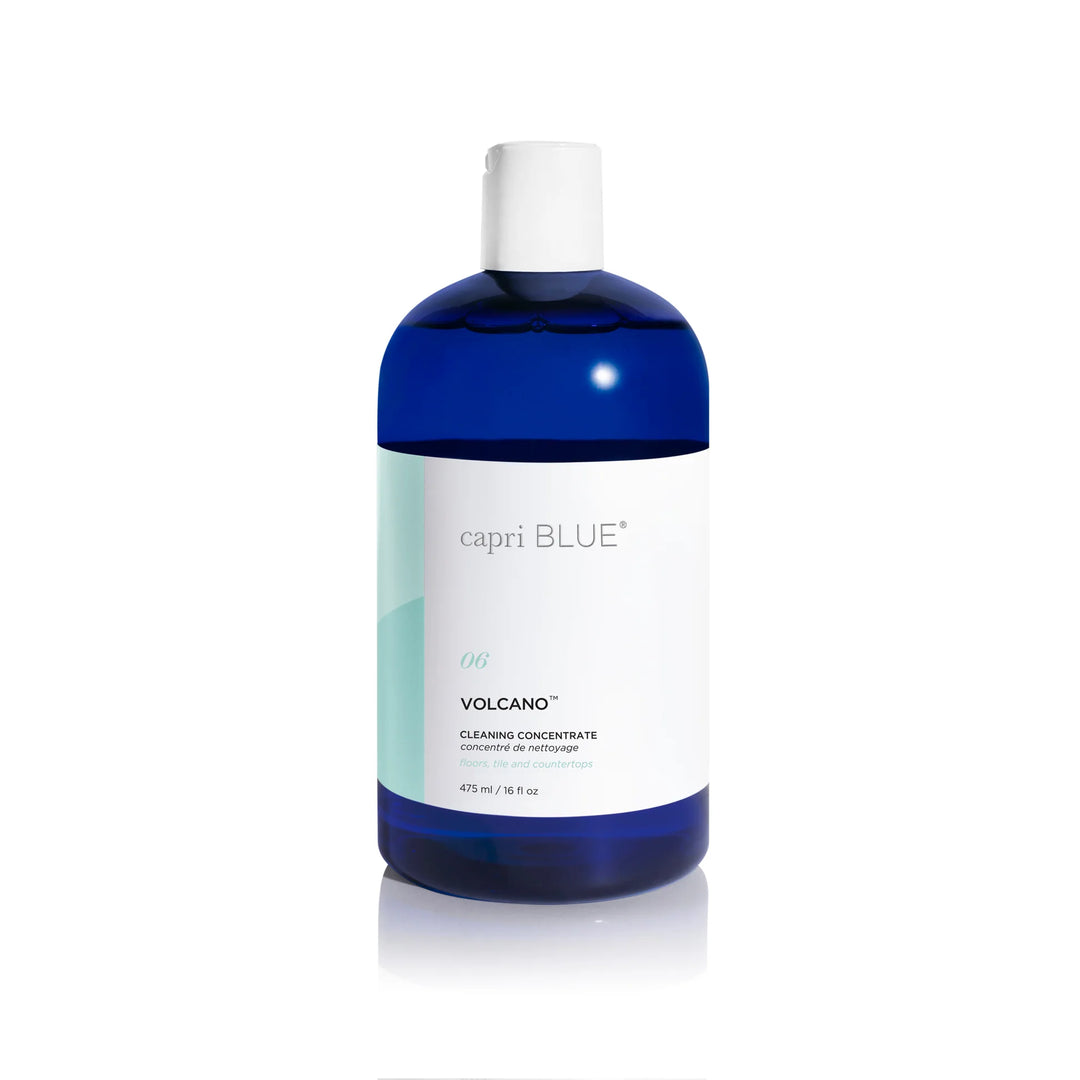 Volcano Cleaning Concentrate 16oz – non-toxic tropical citrus-scented cleaner with grapefruit and tangerine essential oils, safe for most surfaces.