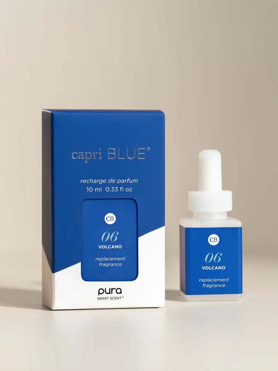 Pura Volcano fragrance refill set with clean, tropical citrus and vanilla scent notes