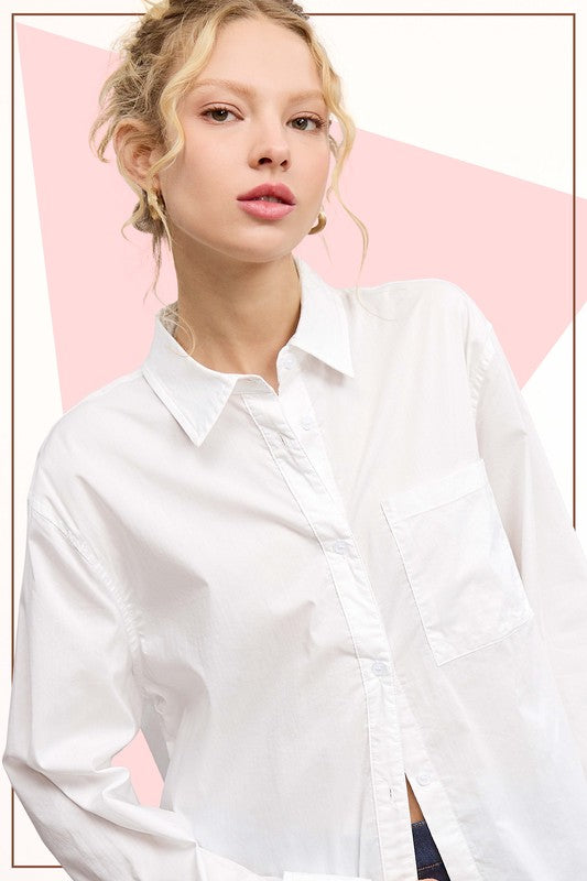 Cotton White Button Down Shirt